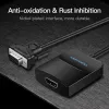 Conversor VGA para HDMI Vention 0,15 m preto VGA HDMI Micro-USB áudio