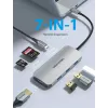 Docking station Vention USB-C para HDMI USB 3.0x3 SD TF PD 100W cinzento