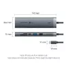 Vention TGVHB estação de acoplamento USB-C 9 em 1, 4K 60Hz, 100W PD, 0,15 m