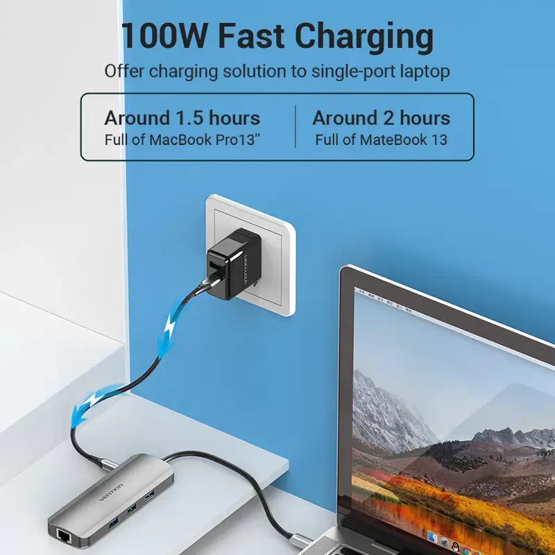 Vention TOLHB hub USB-C, 0,15 m