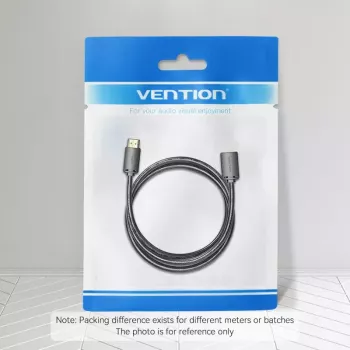 Cabo HDMI Vention AHCBF 1 m, HDMI-A macho para HDMI-A fêmea, 18 Gbit/s, 4K, preto