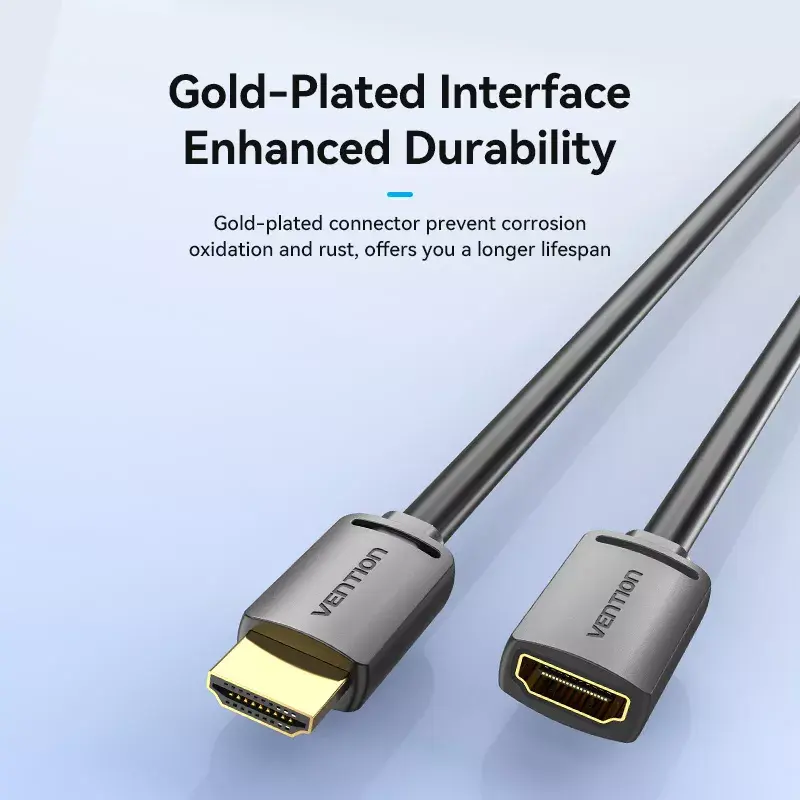 Vention AHCBF cabo HDMI, HDMI macho para HDMI fêmea, 1 m, 4K, preto