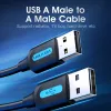 Vention COJBH cabo USB 2.0, USB-A macho para USB-A macho, 2 m, 2 A, preto