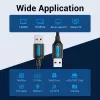 Vention COJBH cabo USB 2.0, USB-A macho para USB-A macho, 2 m, 2 A, preto
