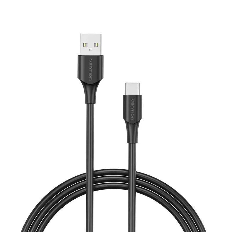 Cabo Vention USB 2.0 macho A para macho C 3A 0,25 m preto