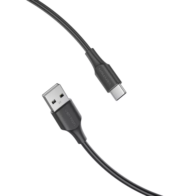Cabo Vention USB 2.0 macho A para macho C 3A 0,25 m preto
