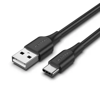 Cabo Vention USB 2.0 macho A para macho C 3A 0,25 m preto