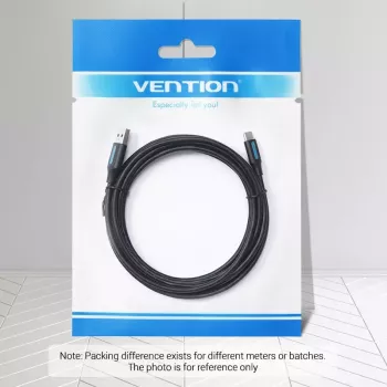 Cabo Vention USB 2.0 macho A para macho C 3A 0,5 m preto