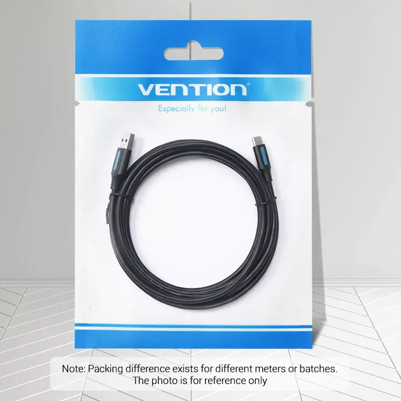 Cabo Vention USB 2.0 macho A para macho C 3A 0,5 m preto