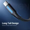 Cabo Vention USB 2.0 macho A para macho C 3A 0,5 m preto