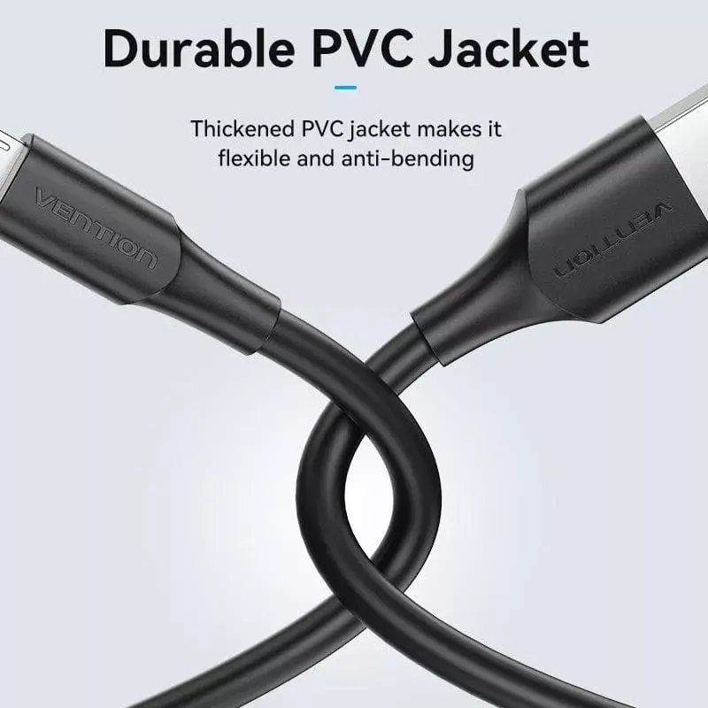 Cabo Vention USB 2.0 macho A para macho Micro-B 2A 1,5 m preto