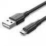 Cabo Vention USB 2.0 macho A para macho Micro-B 2A 1,5 m preto