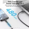 Cabo Vention USB 2.0 A macho para Micro-B macho 2A 1M preto