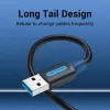 Vention CONBD cabo USB 3.0, USB-A macho para USB-A macho, 0,5 m, PVC, preto