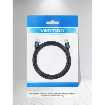 Cabo USB 3.0 macho A para macho A 1,5 m — Vention, USB 3.2 Gen 1, preto PVC