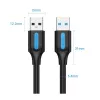 Vention CONBG cabo USB 3.0, USB-A macho para USB-A macho, 1,5 m, PVC, preto