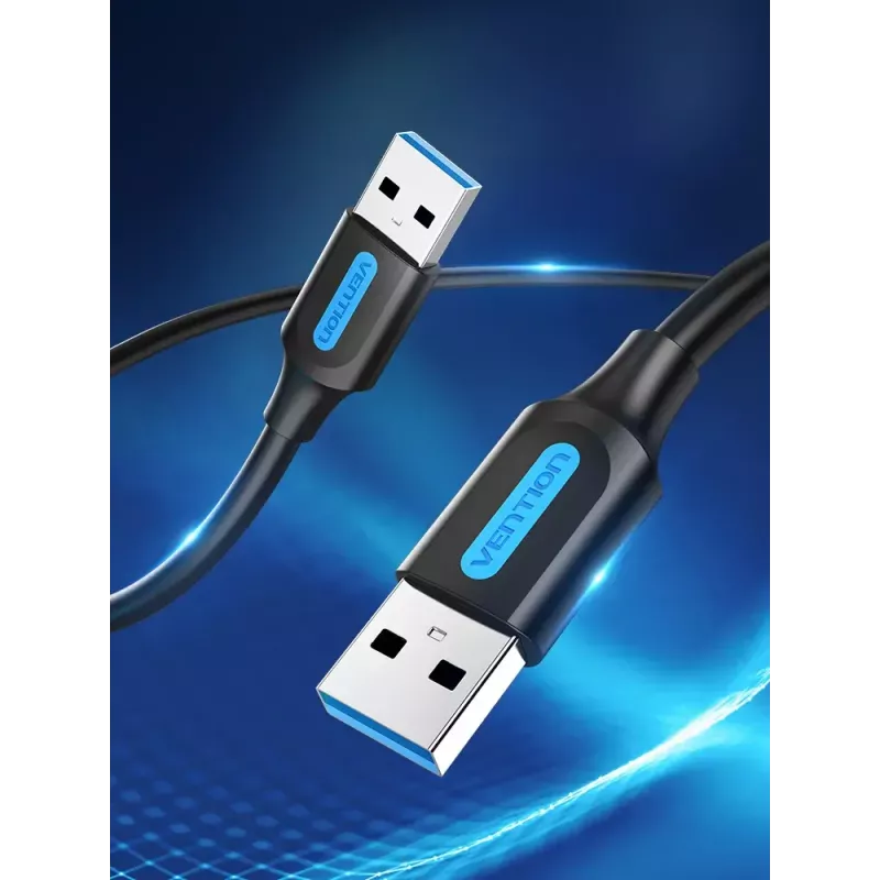 Vention CONBG cabo USB 3.0, USB-A macho para USB-A macho, 1,5 m, PVC, preto