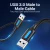 Vention CONBG cabo USB 3.0, USB-A macho para USB-A macho, 1,5 m, PVC, preto