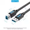 Vention COOBI cabo de impressora USB 3.0, USB-A macho para USB-B macho, 3 m, 5 Gbps, preto