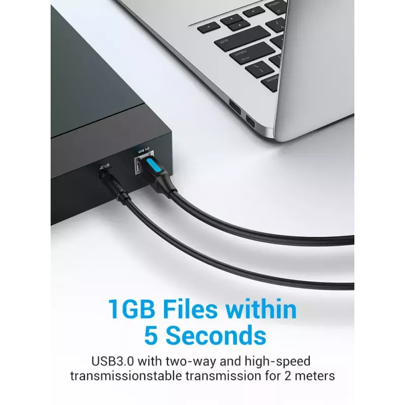 Vention COOBI cabo de impressora USB 3.0, USB-A macho para USB-B macho, 3 m, 5 Gbps, preto