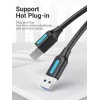 Vention COOBI cabo de impressora USB 3.0, USB-A macho para USB-B macho, 3 m, 5 Gbps, preto