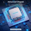 Vention CKOHB mini hub USB 3.0 4 em 1, 1x USB 3.0 + 3x USB 2.0, 5 Gbps, 0,15 m, alumínio, cinzento