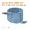 Club 3D CAC-3030 cabo USB-C Magnetic-Coil, 240 W PD3.1, bidirecional, carregamento rápido, 2 m (6,56 ft), azul