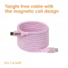 Cabo CLUB3D USB-C Magnetic-Coil 240W rosa 2m USB 2.0