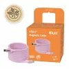 Cabo CLUB3D USB-C Magnetic-Coil 240W rosa 2m USB 2.0
