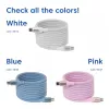 Cabo USB-C Magnetic-Coil Club 3D CAC-3032 — branco, design de bobina magnética para carregamento e transferência de dados