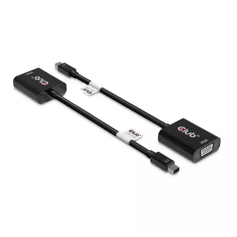 Adaptador ativo CLUB3D MiniDisplayPort™ para VGA preto M/F