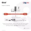 Cabo bidirecional CLUB3D USB2 Type-C certificado USB-IF dados 480 Mbit/s, PD 240W (48V/5A) EPR M/M 4m