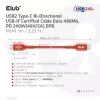 Cabo bidirecional CLUB3D USB2 Type-C certificado USB-IF dados 480 Mbit/s, PD 240W (48V/5A) EPR M/M 4m