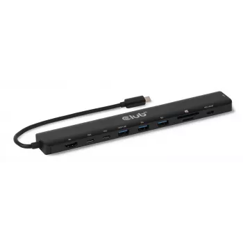 Dock portátil CLUB3D 10-1 USB Type-C® 10Gbps para HDMI™ 8K30Hz PD3.1 máx. 140 Watt