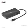 HUB CLUB3D USB Gen2 Type-C para Dual DisplayPort 4k60Hz 7-in-1