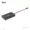 HUB CLUB3D USB Gen2 Type-C para Dual DisplayPort 4k60Hz 7-in-1