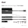 HUB CLUB3D USB Gen2 Type-C para Dual DisplayPort 4k60Hz 7-in-1
