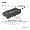 HUB CLUB3D USB Gen2 Type-C para Dual DisplayPort 4k60Hz 7-in-1