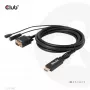 Cabo CLUB3D HDMI para VGA M/M 2m 28AWG