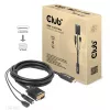 Club 3D CAC-1712 cabo de HDMI para VGA M/M com alimentação Micro-USB e áudio de 3,5 mm, 2 m (6,56 ft), 28AWG