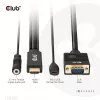 Club 3D CAC-1712 cabo de HDMI para VGA M/M com alimentação Micro-USB e áudio de 3,5 mm, 2 m (6,56 ft), 28AWG