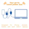 Carregador USB-C CLUB3D 2-Pack 30 Watt branco, interior, AC, azul