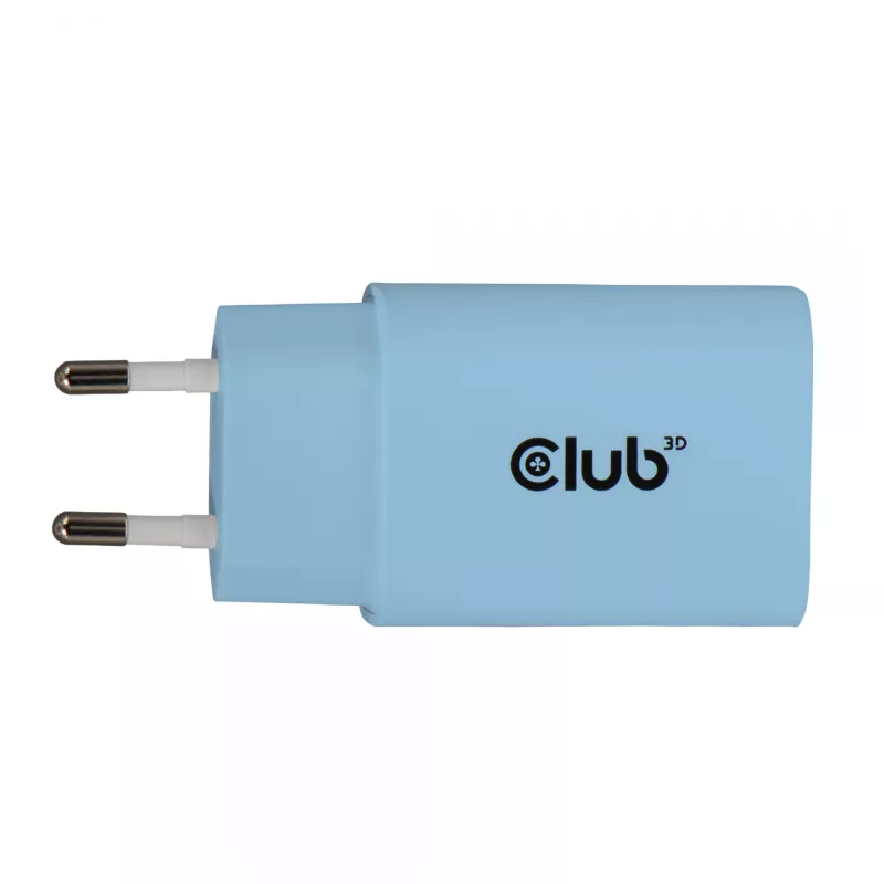 Carregador USB-C CLUB3D 2-Pack 30 Watt branco, interior, AC, azul
