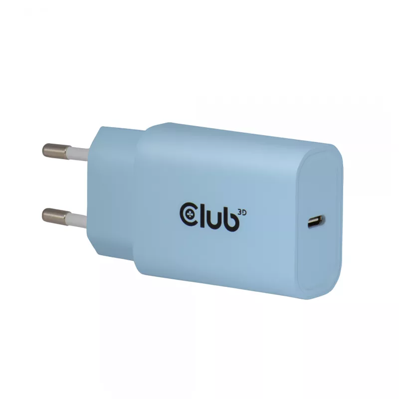 Carregador USB-C CLUB3D 2-Pack 30 Watt branco, interior, AC, azul