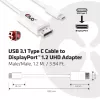 Adaptador CLUB3D cabo USB 3.1 tipo C para DisplayPort 1.2 UHD