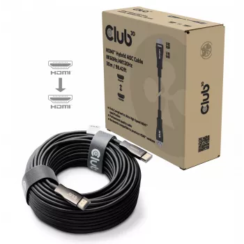 Cabo AOC híbrido CLUB3D HDMI™ 8K60Hz/4K120Hz 30m / 98,42 ft, 30 m, HDMI tipo A (Standard), HDMI tipo A (Standard), 48 Gbit/s, preto