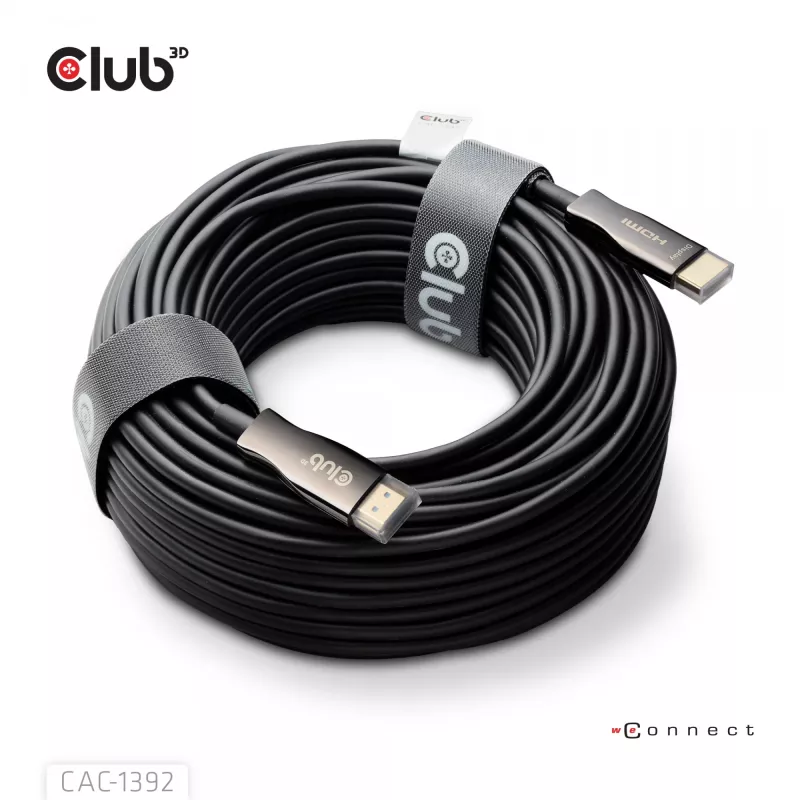 Cabo AOC híbrido CLUB3D HDMI™ 8K60Hz/4K120Hz 30m / 98,42 ft, 30 m, HDMI tipo A (Standard), HDMI tipo A (Standard), 48 Gbit/s, preto