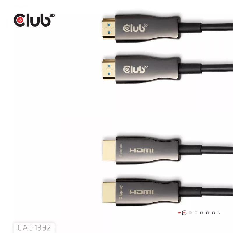 Cabo AOC híbrido CLUB3D HDMI™ 8K60Hz/4K120Hz 30m / 98,42 ft, 30 m, HDMI tipo A (Standard), HDMI tipo A (Standard), 48 Gbit/s, preto