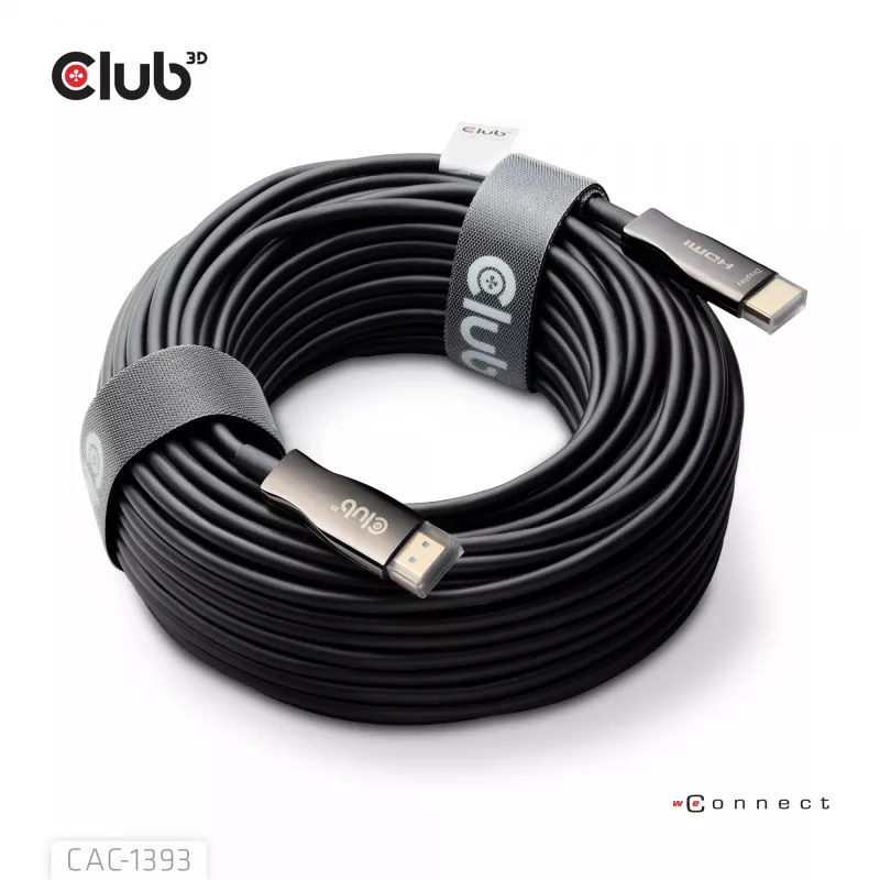 Cabo AOC híbrido Club 3D HDMI 8K60Hz / 4K120Hz 50 m, HDMI tipo A macho–macho