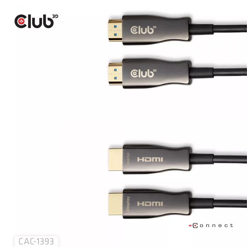 Cabo AOC híbrido Club 3D HDMI 8K60Hz / 4K120Hz 50 m, HDMI tipo A macho–macho
